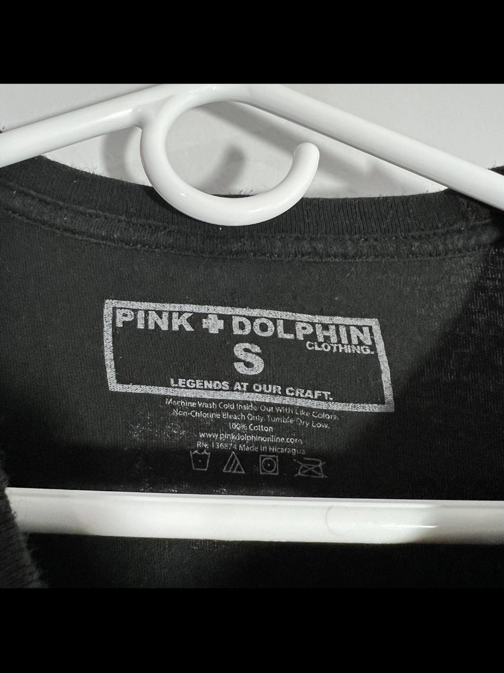 Pink Dolphin Wave Lordz Graphic Tee - Black With Yellow/Orange Print Size Small View 4